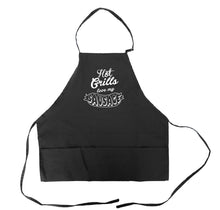 Funny BBQ Apron for Men Hot Grills Love My Sausage Barbecue Grilling Aprons With Pockets Fathers Day Gift Idea for Meat Smoker